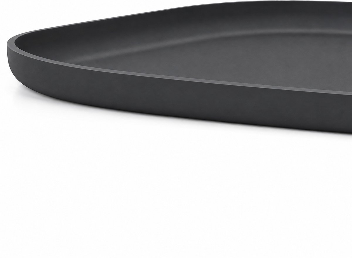 Kaiyaya - 1 stuks siliconen voerbakmat - grijs - antislip en waterdicht - opstaande rand - voor kat en hond - 44 x 27 cm