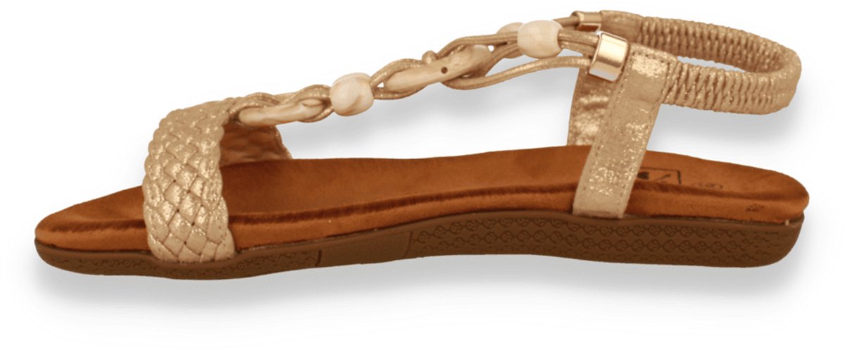 Mode-mania Dames Sandaal | Goud | Maat: 42