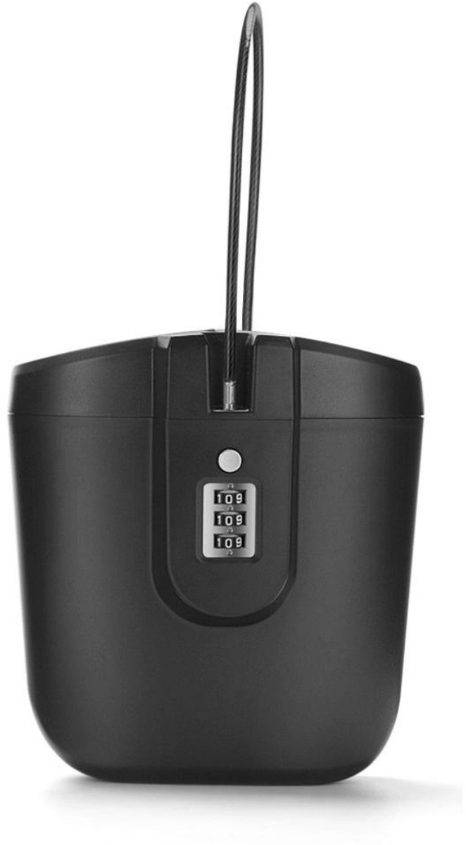 GELLDG Draagbare Mini Cijferkluis - 2L Capaciteit Kluisje met Code - 18x10x19,5cm - Geschikt voor Binnen en Buiten Gebruik - Plastic Opbergdoos voor Reizen en Thuisgebruik
