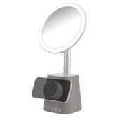 imoshion Make-up Spiegel met Bluetooth Speaker en Draadloze Oplader - Geschikt voor MagSafe - Zilver