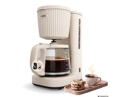Princess Coffee Maker Wave Koffiezetapparaat – 1000 W – 1,5 L Glazen Kan – Warmhoudfunctie – Niet‑druppel Systeem - 246048