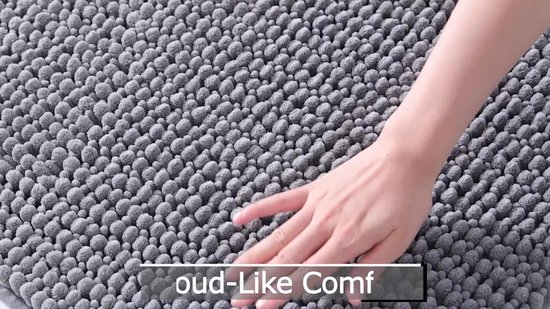 Olanly Badmat Antislip – Chenille Douchemat – Badmat Badkamer – Super Absorberend Deuropmat – Wit – 82X102cm