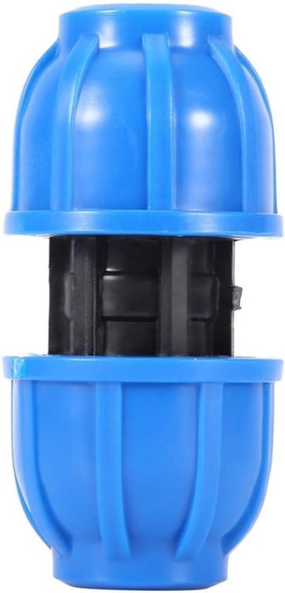 5-delige waterbuisfitting set PE kunststof 20 mm recht - Waterpijp verbindingsadapter.