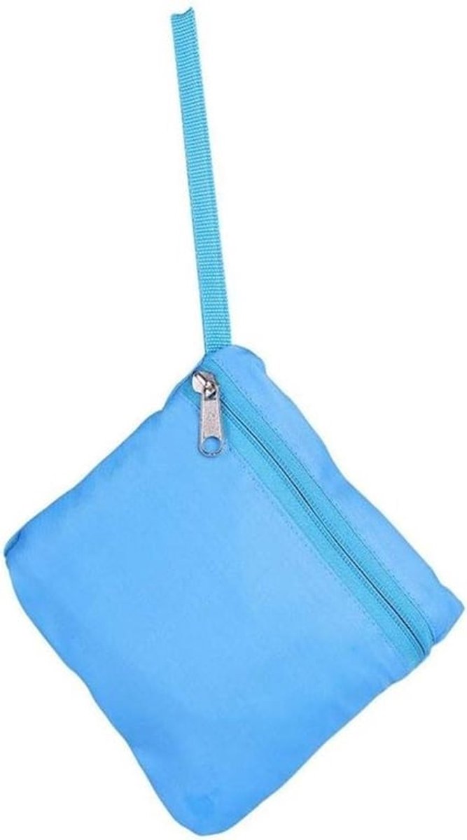 gaas-strandrugzak trekkoord opvouwbaar waterspeelgoed rugzak tas zomer buitenstrand schelpen speelgoed opbergtas voor peuter kinderen jongens meisjes - strandrugzak - waterspeelgoed - opvouwbaar - blauw