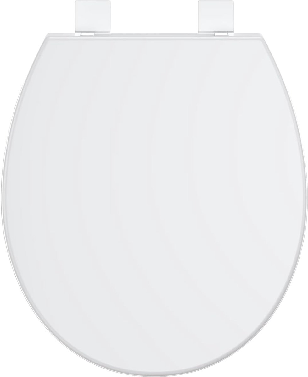 Zacht‑sluitende wc‑zitting met ingebouwd peuterzitting, magnetische scharnieren, snelle afname, eenvoudige bovenmontage – Past op de meeste standaard ronde en langwerpige wc‑kommen, wit