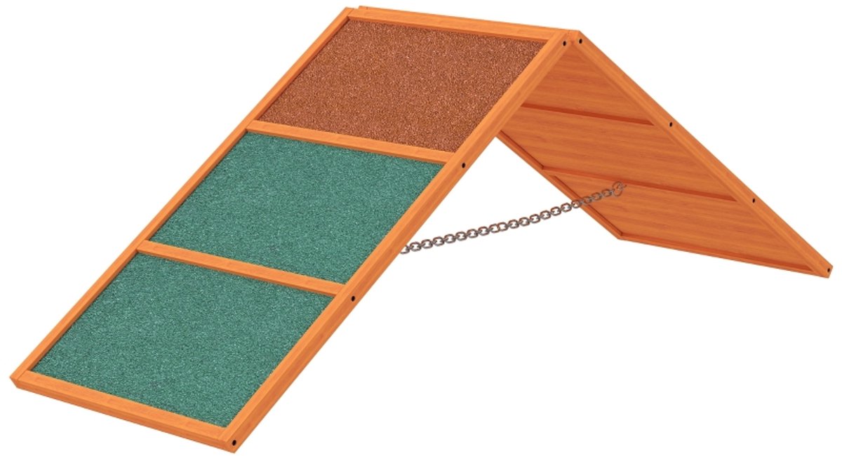 Honden behendigheidshelling 173×59×66cm oranje hout huisdierentraining huisdierenhelling opvouwbaar ontwerp verstelbare hoogte stabiel en duurzaam eenvoudig te reinigen geschikt voor honden tot 40kg