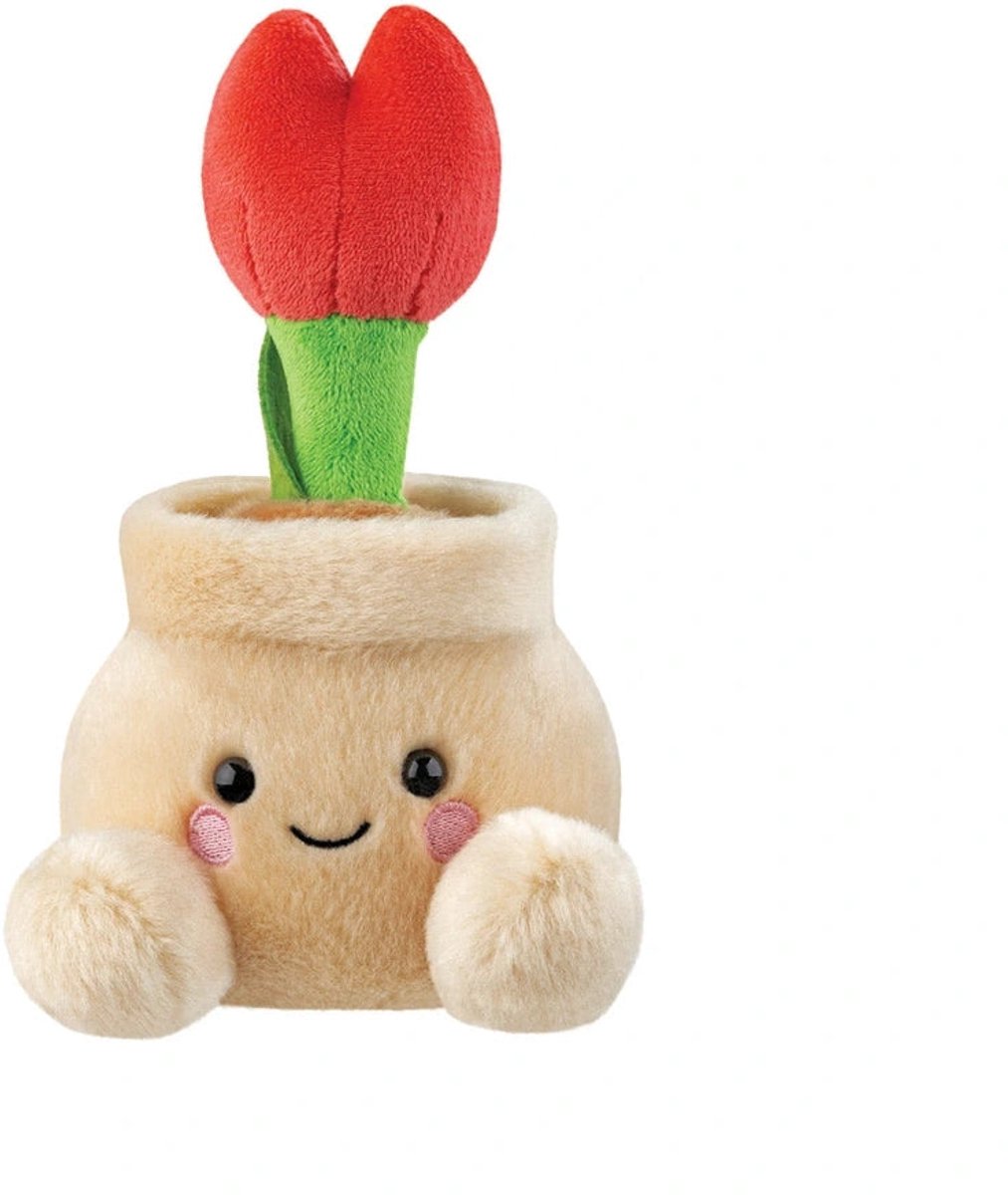 Aurora Knuffel - Palm Pals Tulp in Pot - 13 cm