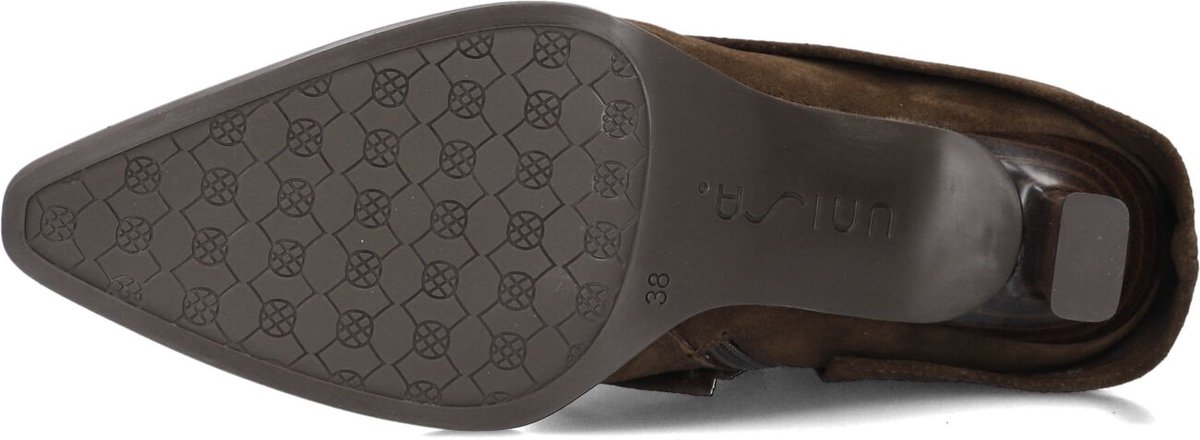 Unisa Lario Enkellaarsjes - Enkelboots met rits - Dames - Taupe - Maat 42