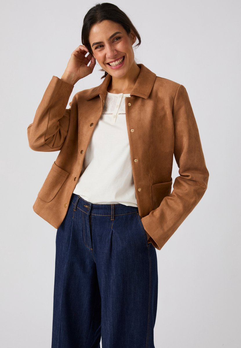 Damart - Suède-look jack - Dames - Bruin - 46