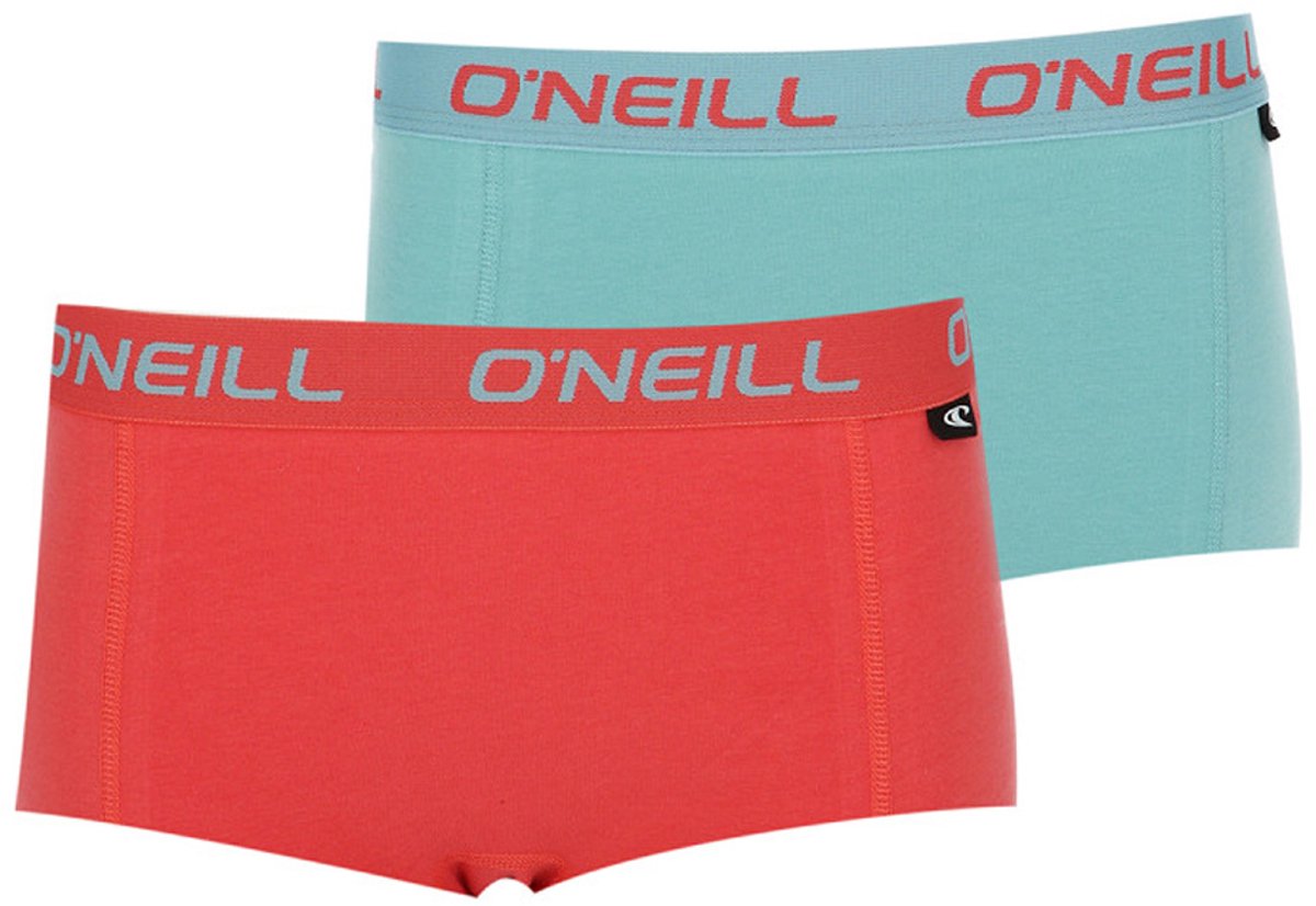 O'Neill Dames Boxershorts | Shorty | Uni | Merk: O’Neill | Kleur: Blauw - Rood | Maat: S T/M Xl | 6 Pack