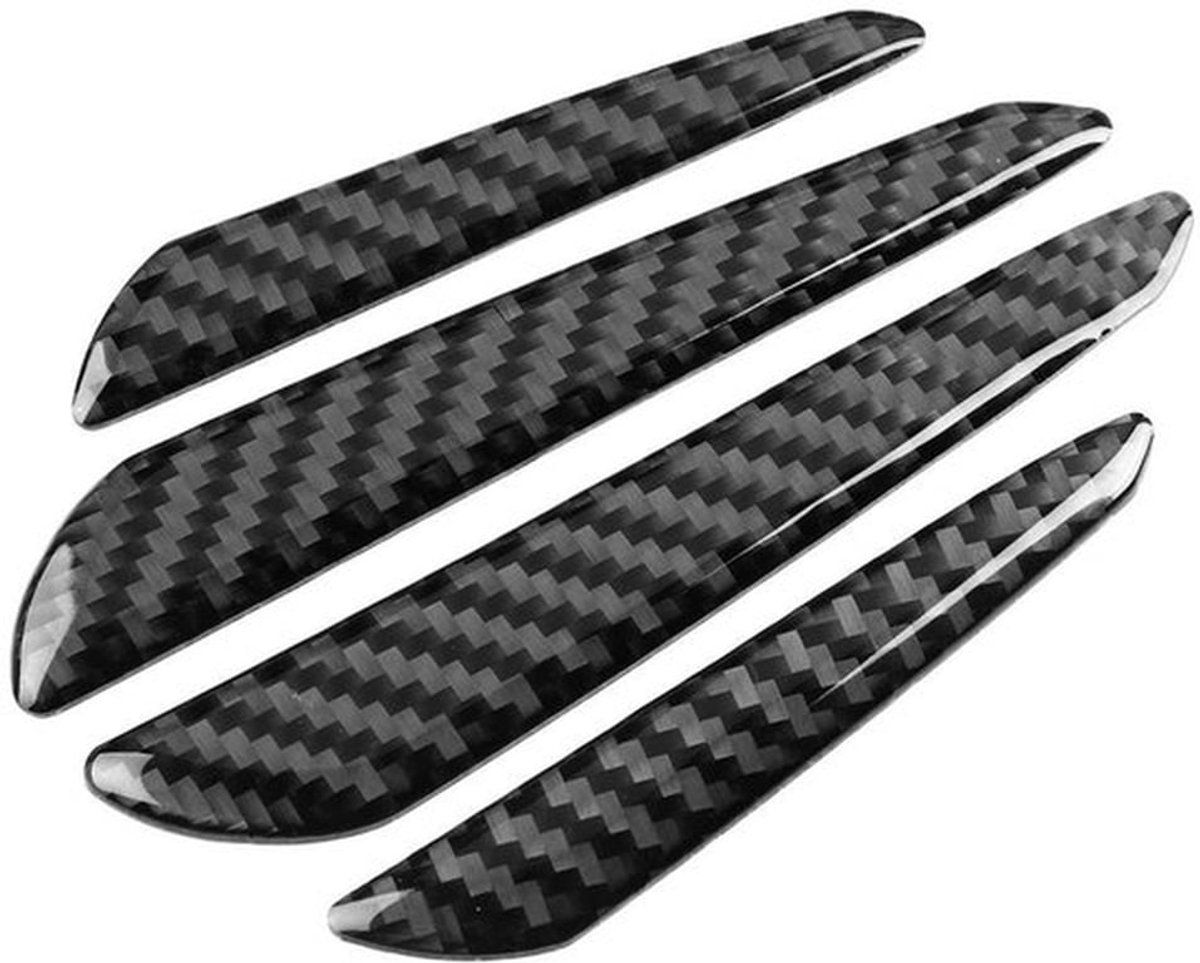 Deurrandbeschermer - Koolstofvezel - Bumperbeschermerstrips - Trimhoes - 4 Stuks - Universeel - Deurbescherming