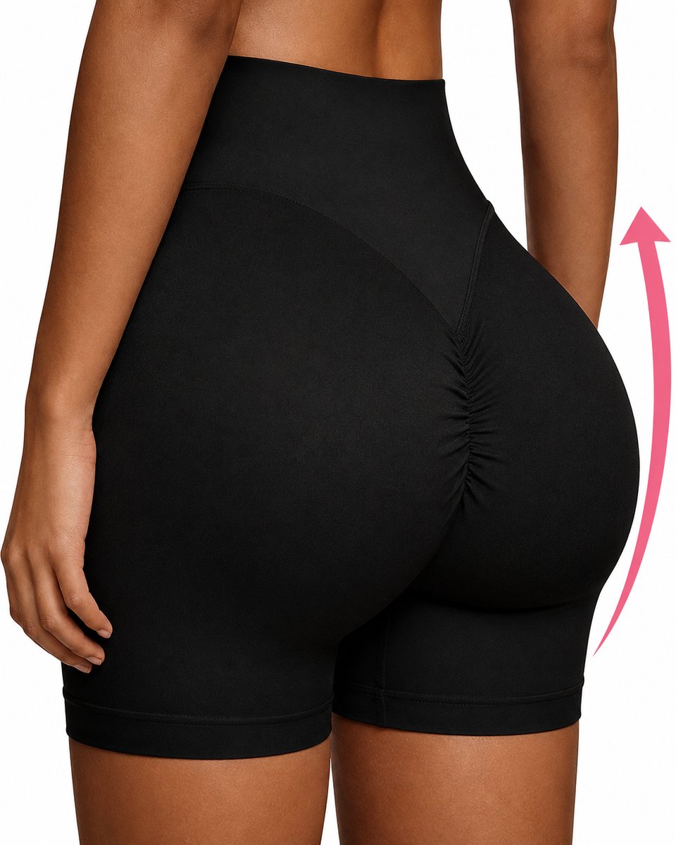 Push-up Legging - Zwart - Kort - Sport