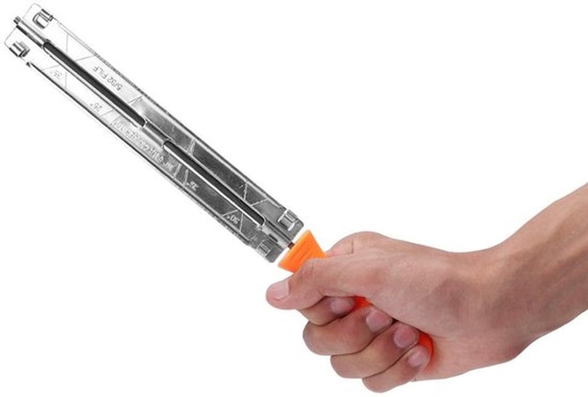 Kettingzaagvijl 4 mm - Ronde Vijl - Kunststof Handvat - Slijpen van Kettingzagen - Hoogwaardig Metaal - Lichtgewicht 122g