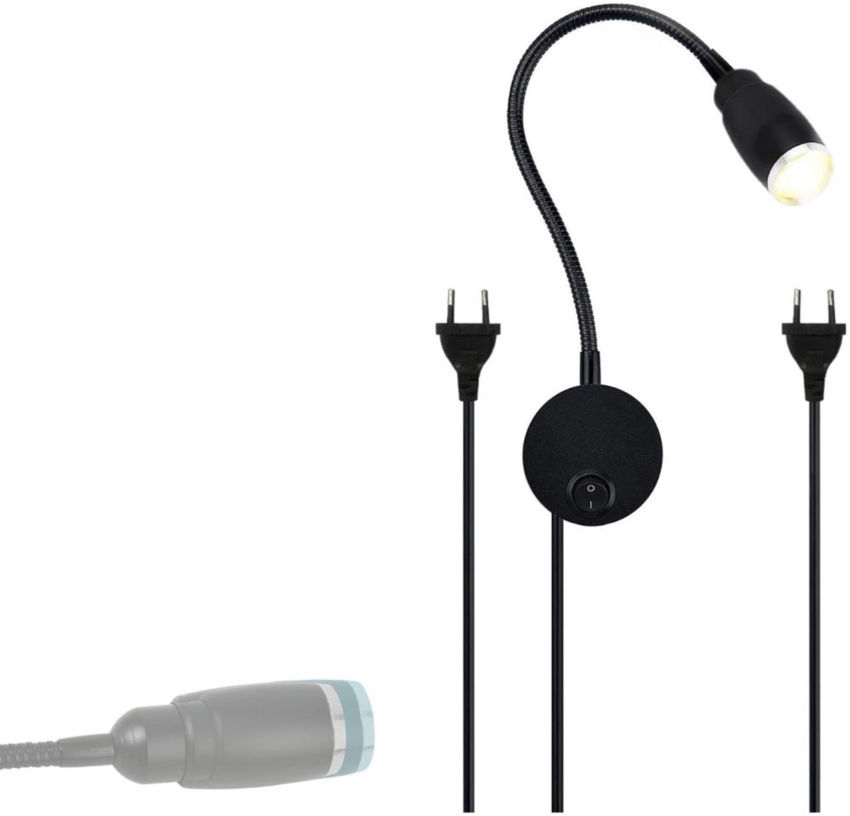 Zavio® Bedlampjes Hoofdbord - Leeslampjes met Meerdere Standen - Bedlamp Slaapkamer Volwassenen - Zwart