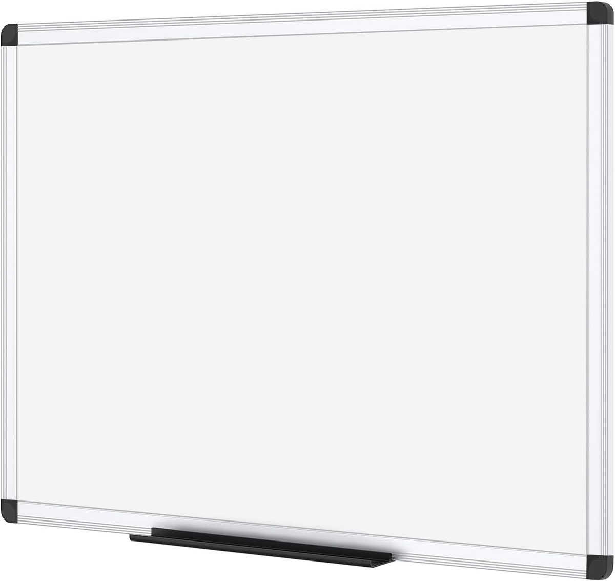 Whiteboardfolie - Wit - 120 x 90 cm - Aluminium Frame - Magnetisch Schrijfoppervlak voor Kantoor en School