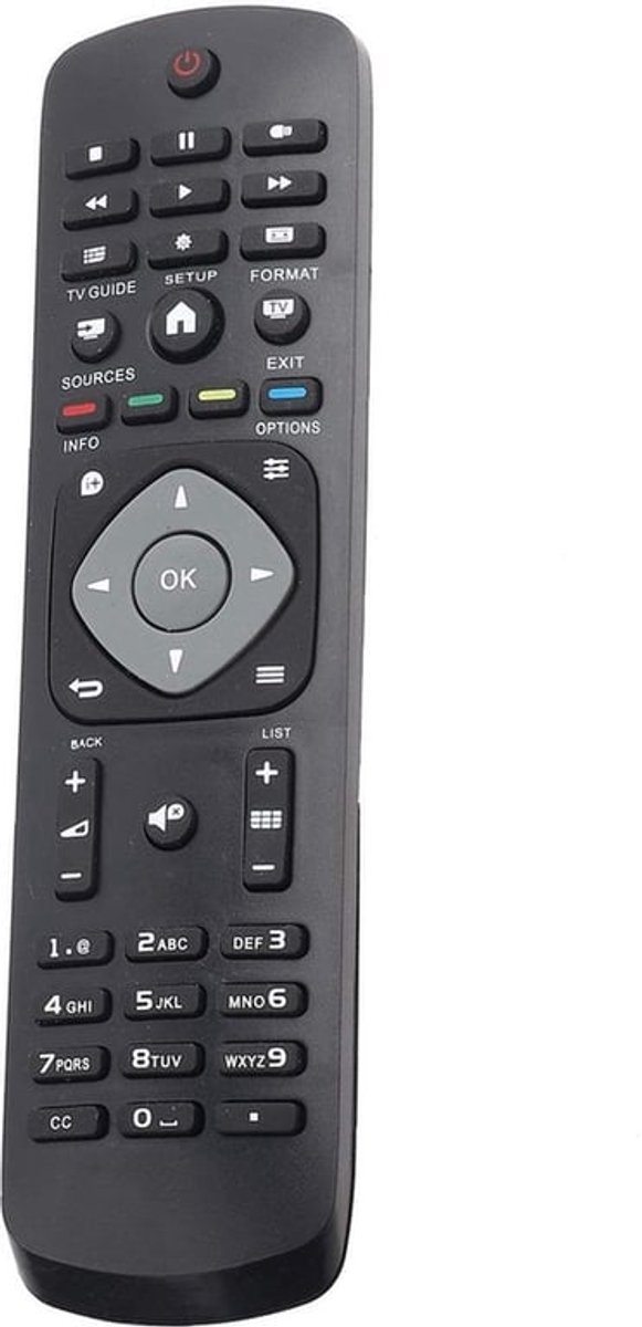 - Universele Vervangende Afstandsbediening - Geschikt voor Smart TV - Compact en Handzaam - Zwart - 25 Knoppen - Draadloze Verbinding - Tot...
