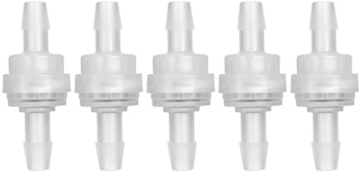 Terugslagklep Stevig en Duurzaam - 5 Stuks - Fluorrubber Waterafsluiter - PP Kunststof - Hoge Temperatuurbestendigheid - 6mm Ventiel Accessoires