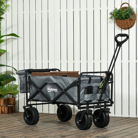 Opvouwbare bolderwagen met koeltas - stalen frame - tot 100 kg - 113x57x77 - 100 cm - donkergrijs — afbeelding 4