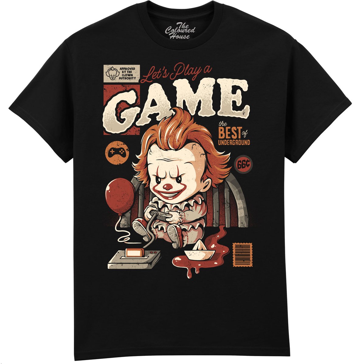 Clown Lets Play A Game The Coloured House T-shirt L