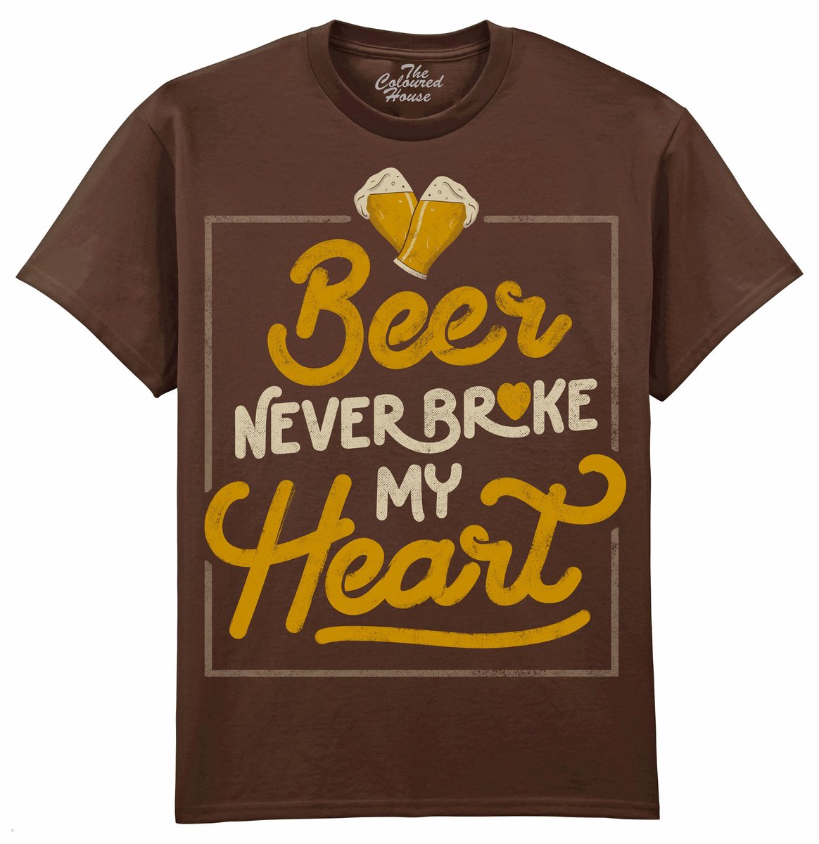 Bier Beer Never Broke My Heart The Coloured House T-shirt L