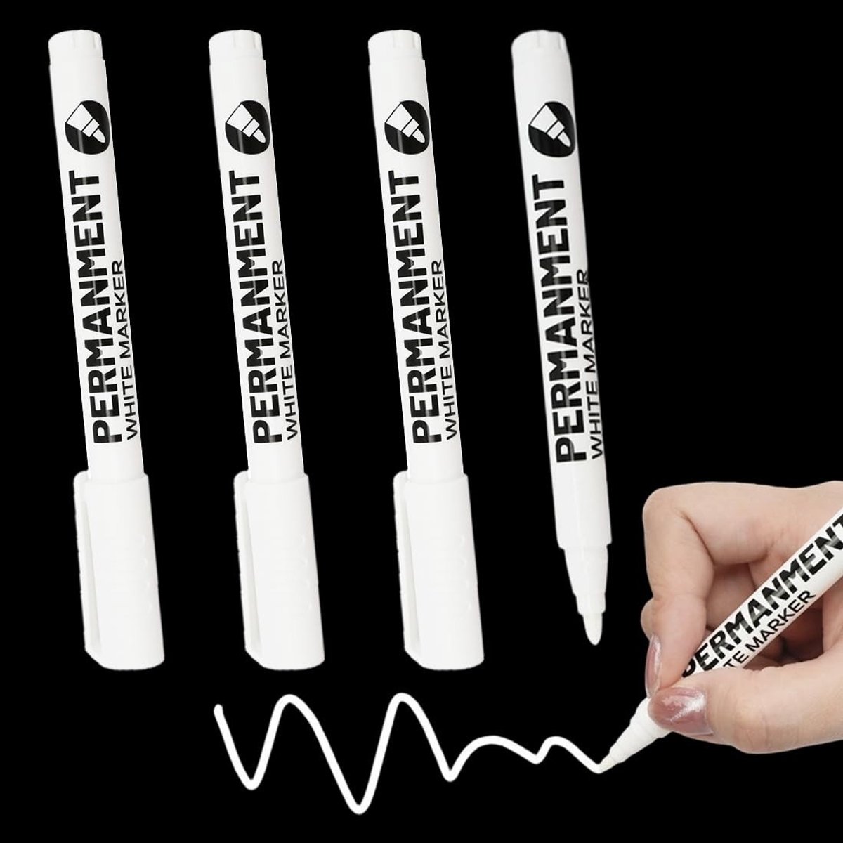 Solidchoice - Set van 4 Permanente Markers voor Diverse Oppervlakken