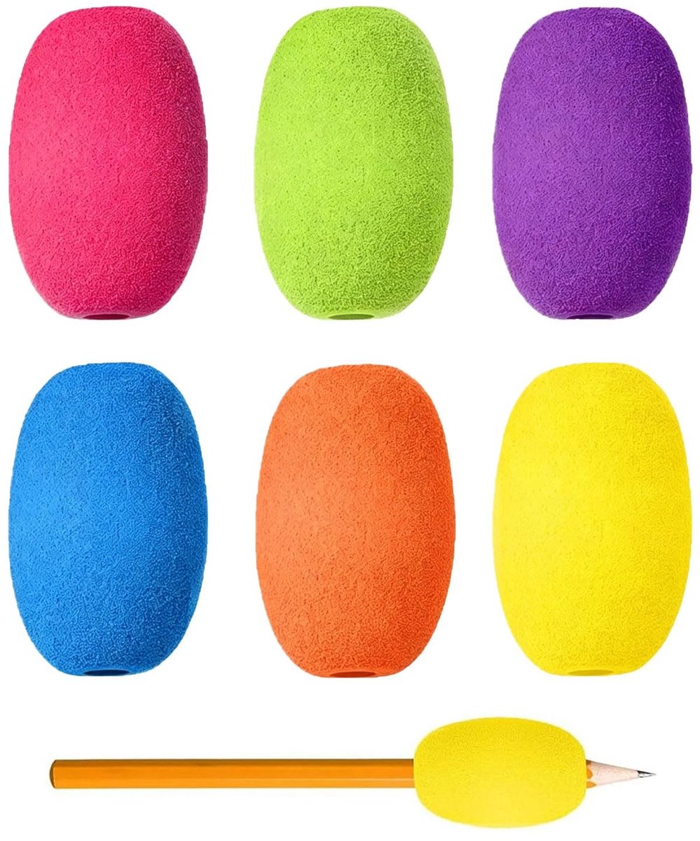 Solidchoice - Set van 6 Eivormige Potloodgrepen voor Gemakkelijk Schrijven