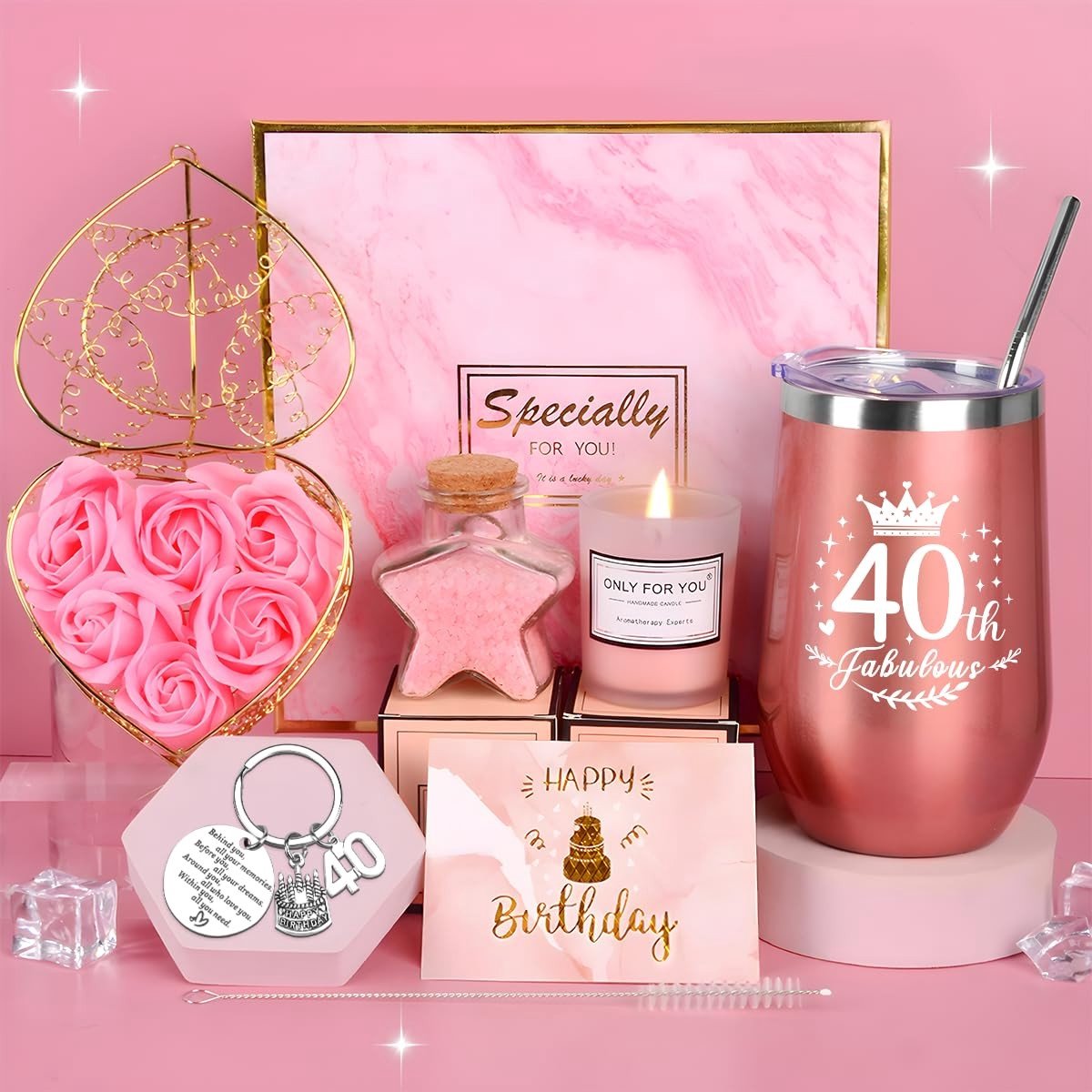 Solidchoice - Wijnbeker Set voor Vrouwen voor 40ste Verjaardag