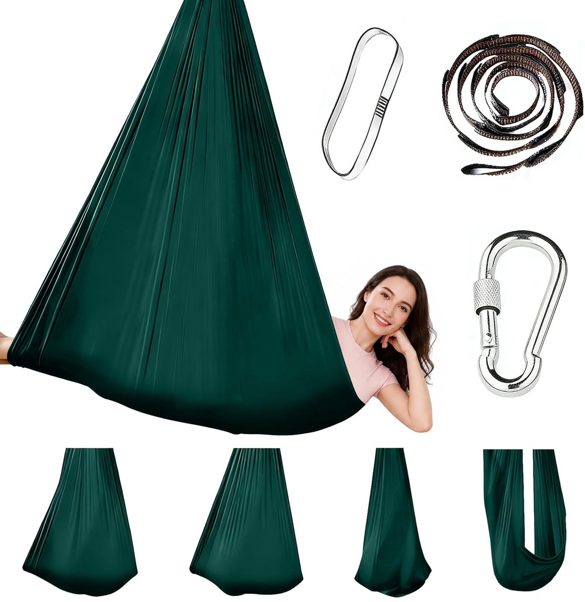 Solidchoice - Aerial Yoga Hangmat 280 x 150 cm voor Fitness en Ontspanning