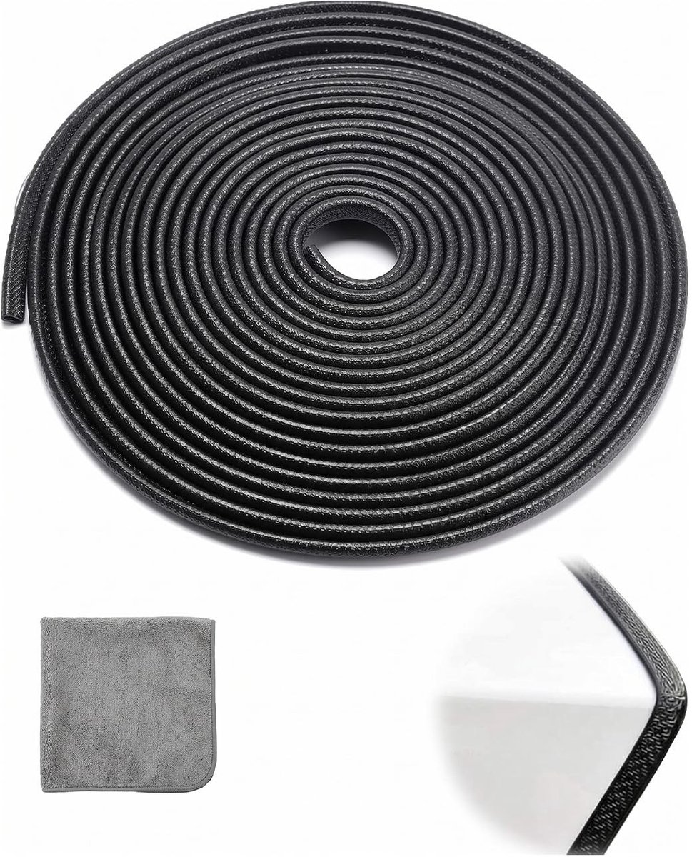 Solidchoice - Deurrandbescherming voor Auto van Zwart Rubber