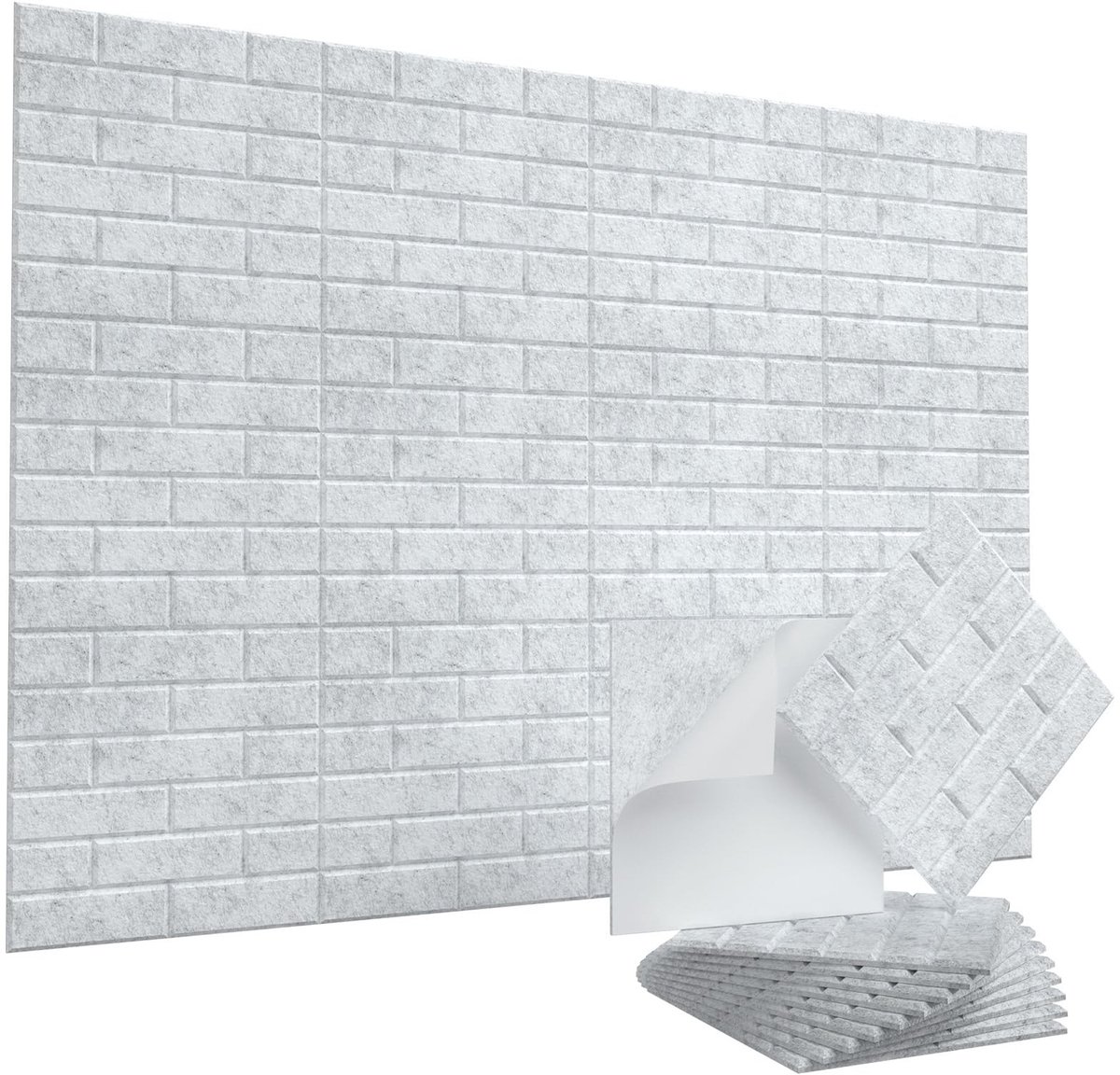 Solidchoice - Zelfklevende Geluidsabsorberende Panelen 30x30 cm, Set van 10