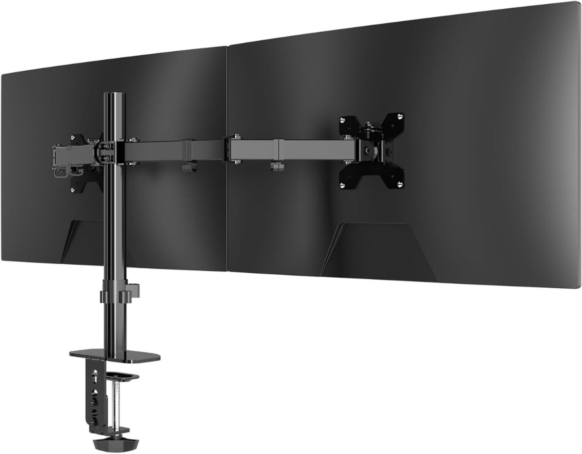 Lìon® Monitor Arm 2 Schermen - Monitor Arm - Monitor - Zwart - 44cm x 18cm x 12cm