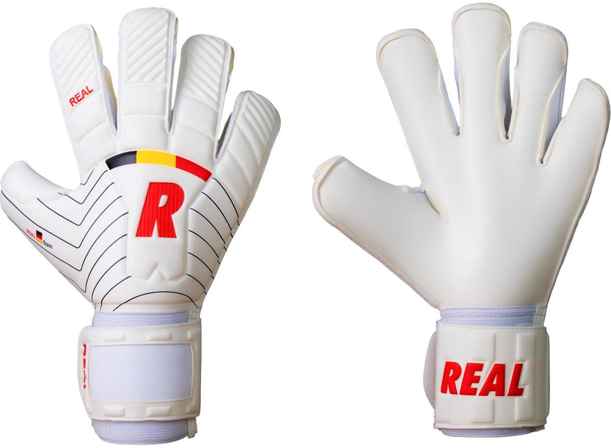 Real Devils Keepershandschoenen Kinderen - Wit / Zwart / Geel / Rood | Maat: 6,5