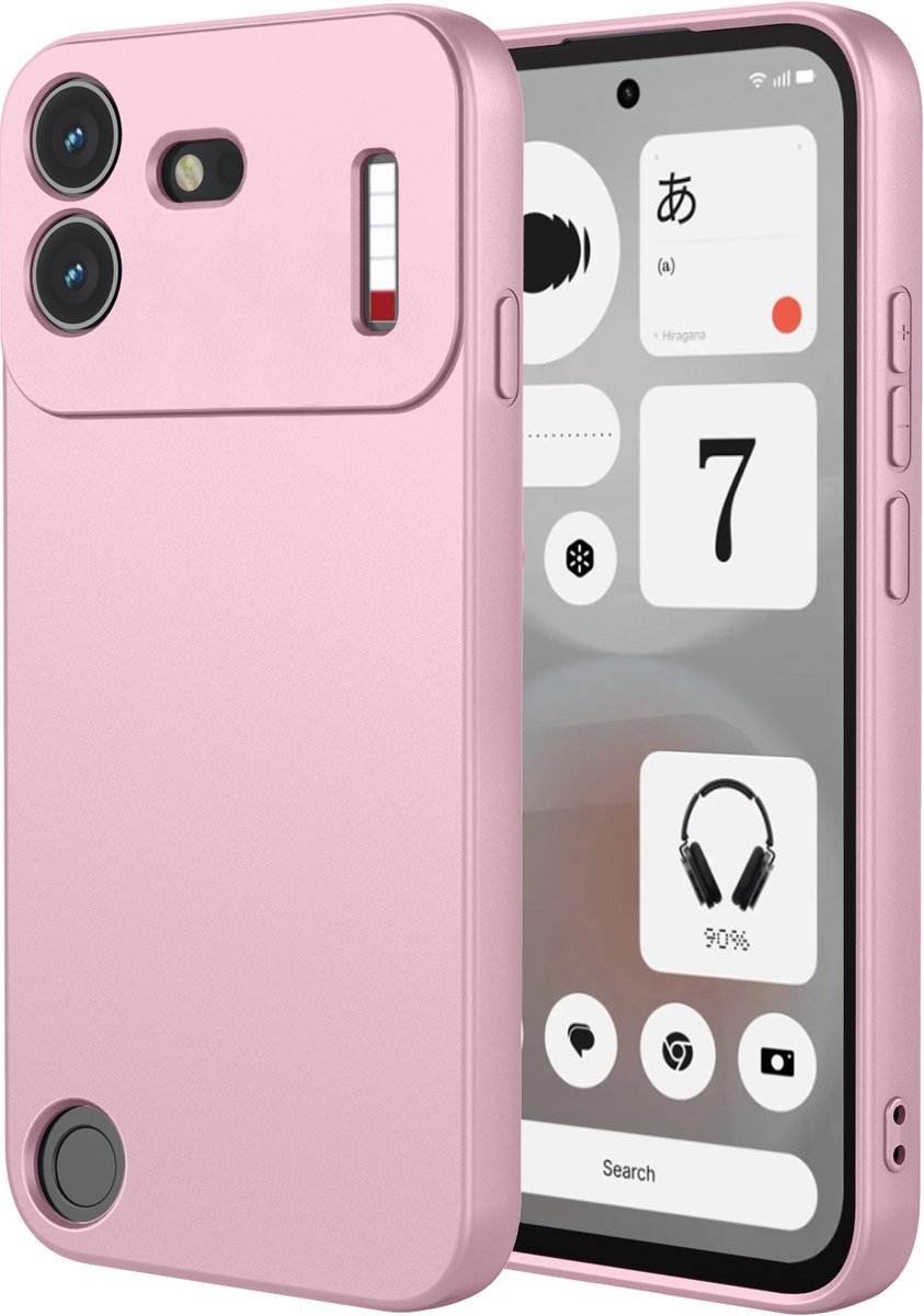 MobyDefend Hoesje - Geschikt voor Nothing Phone (4b) - Matte Siliconen Backcover - Licht Roze