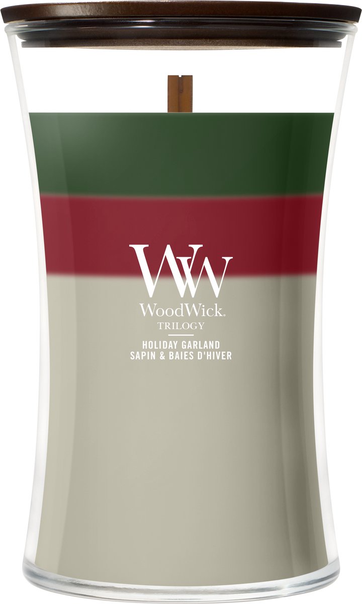 WoodWick - Trilogy Holiday Garland Large Geurkaars - 130 branduren