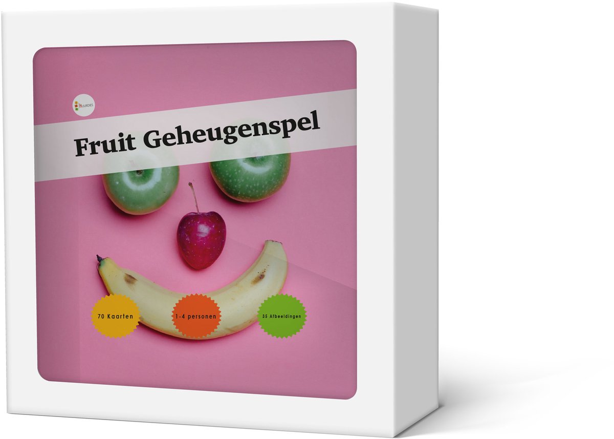 Geheugenspel Fruit - Kaartspel 70 kaarten - gedrukt op karton