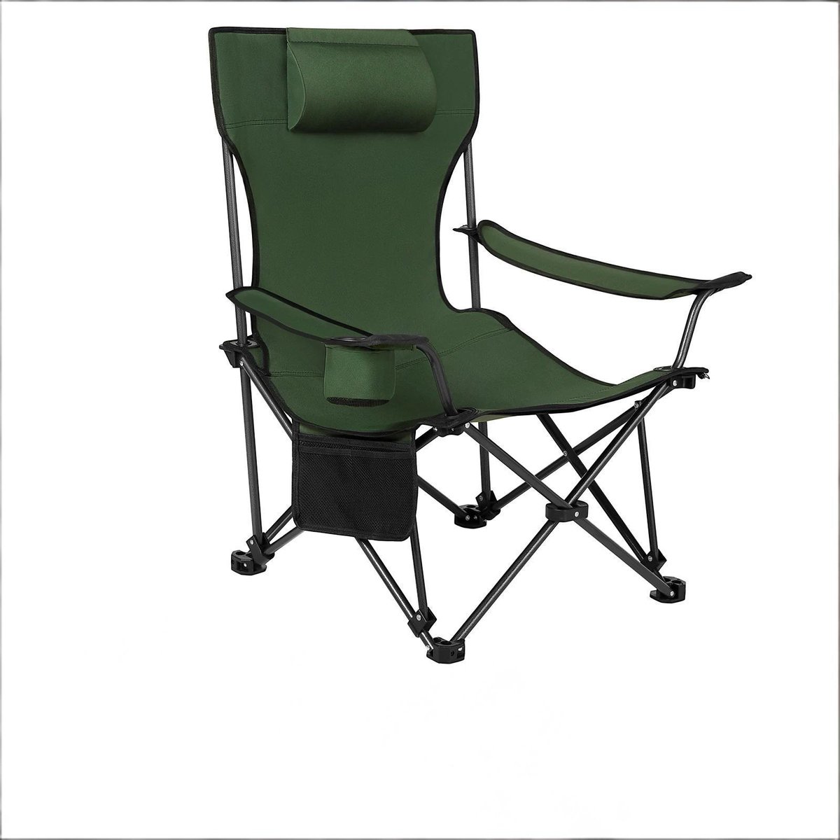 Campingstoel - Opvouwbare opvouwbare stoel met bekerhouder - Ideaal voor Festival - Vissen & Camping