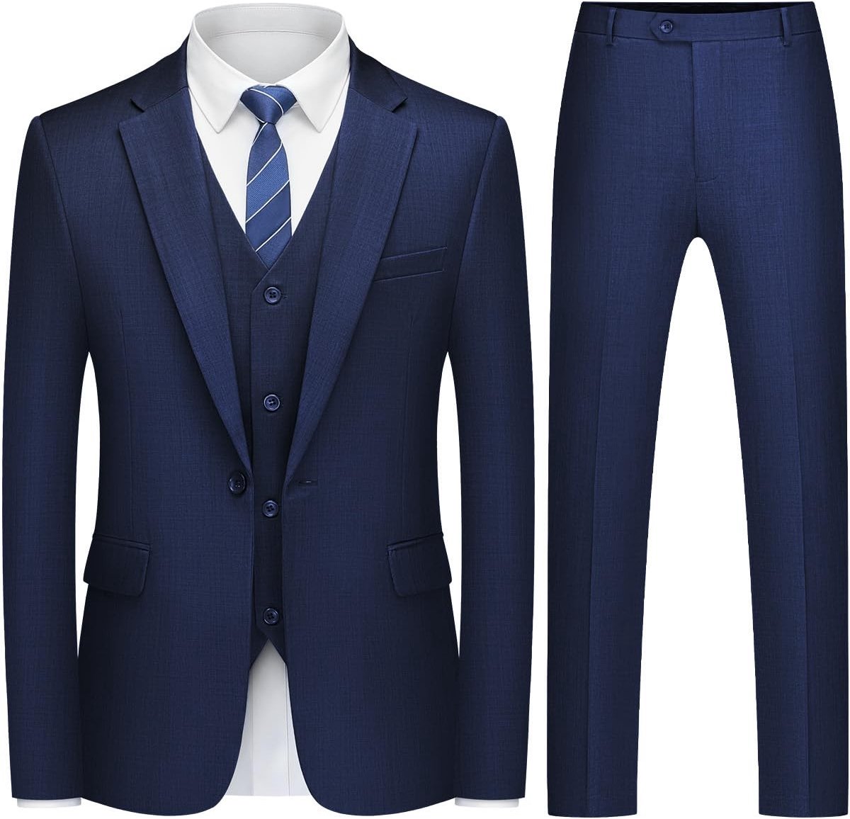 Solidchoice - 3-Delig Slim Fit Herenpak voor Formele Gelegenheden