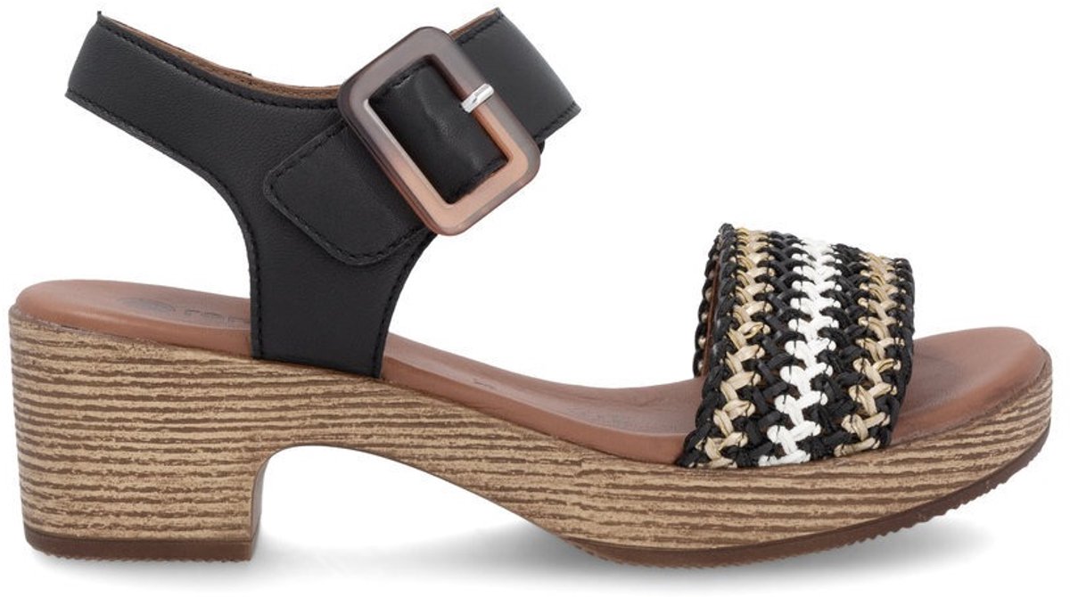 Remonte D0N58-03 Sandalen met hak maat 42 klittenband zwart goud