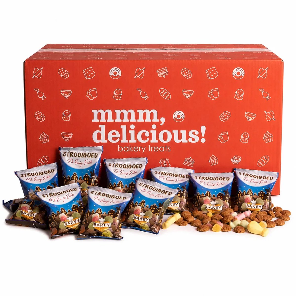 Bakey XXL uitdeeldoos strooigoed 200 x 50 gram (p.st. € 0,46) - deBakkerij.com