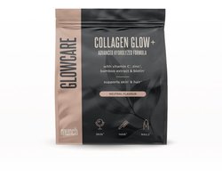 Munch Collagen Glow+ Advanced Formula Neutraal | Collageensupplement met Vitamine C*, Zink** & Biotine*** voor huid, haar & nagels** | Neutrale smaak | Poeder 300 g (+25 porties)