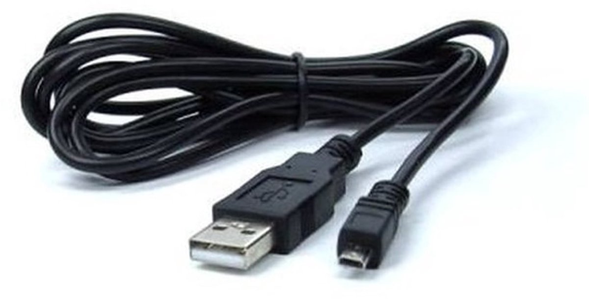 UC-E6 USB-kabel - Verbinden met PC - Foto's overzetten - Geschikt voor Fuji FinePix JZ700 - Handige overdracht - Compact ontwerp