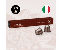 Battito 'Faia' Italiaanse koffiecups - Sterke espresso - Intensiteit 8/10 - Ambachtelijke kwaliteit uit Napels, Italië - 20 capsules