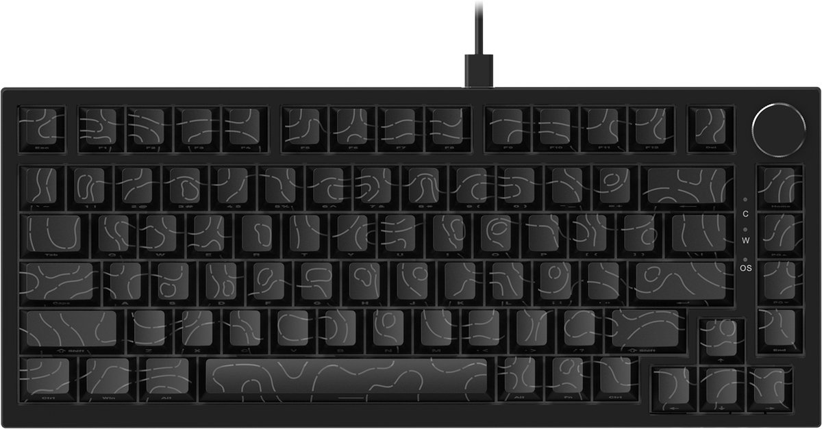 Ajazz AK820 - Mechanisch Toetsenbord 75% - Contourlijn zwart thumbnail 4