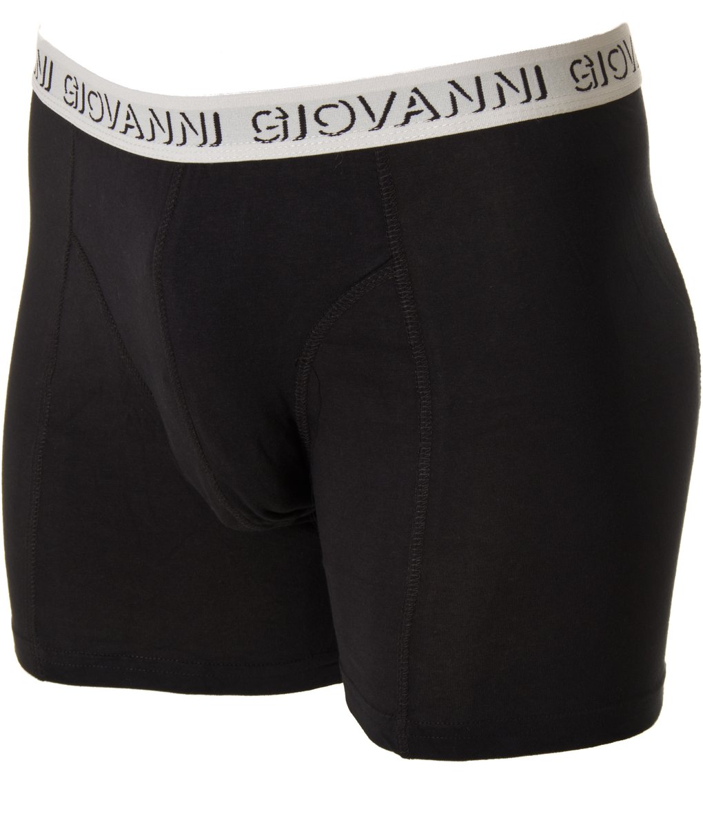 Giovanni heren boxershorts - elastisch katoen - maat XL - zwart/grijze band