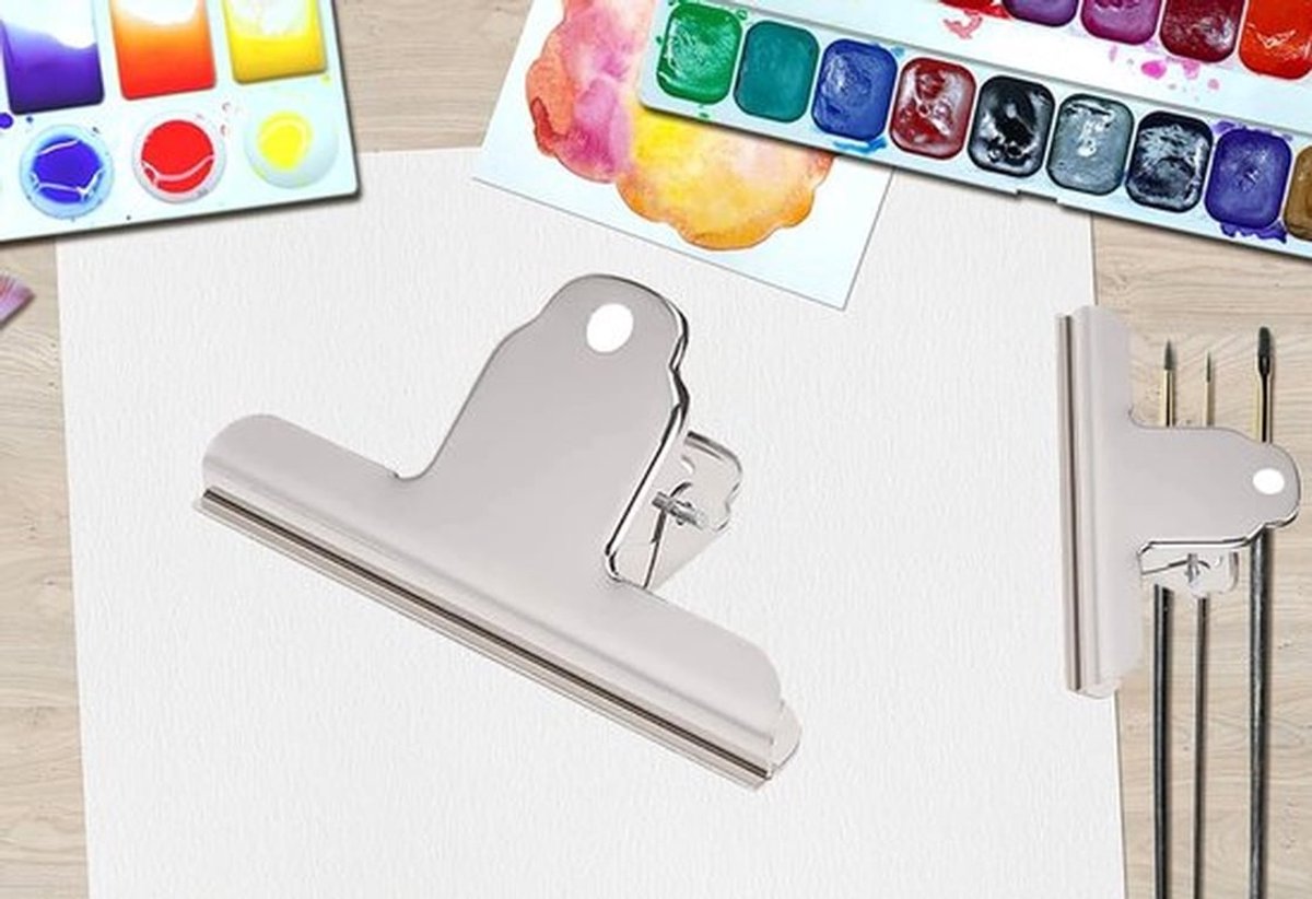 Bulldog Tang - 10 Stuks - Metalen Bulldog Bindclips - 3 Inch - Zilveren Paperclip Tang - Voor Papier/Post/Karton