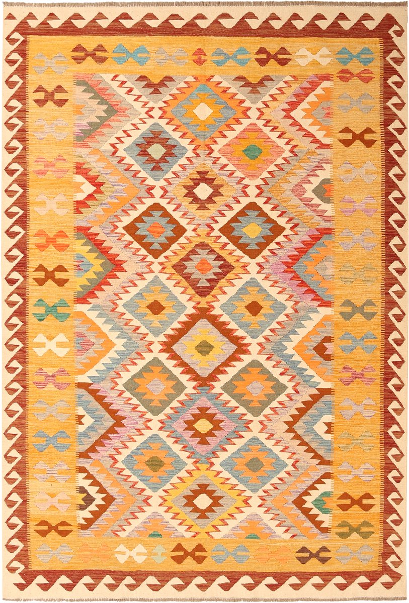 Origineel Handgemaakt Afghaans Tribaal wol kilim Tapijt