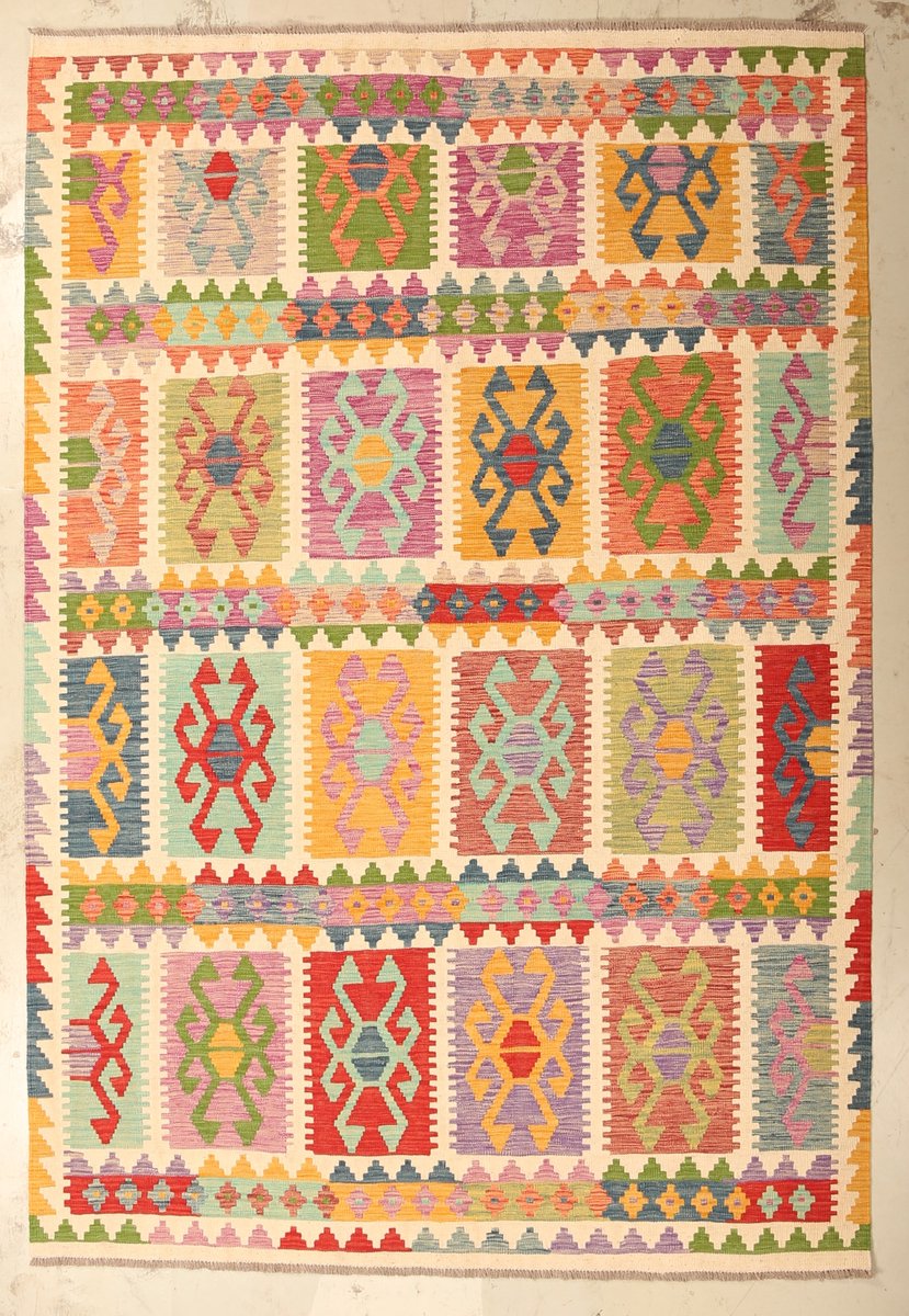 Origineel Handgemaakt Afghaanse Tribale wol kilim tapijt