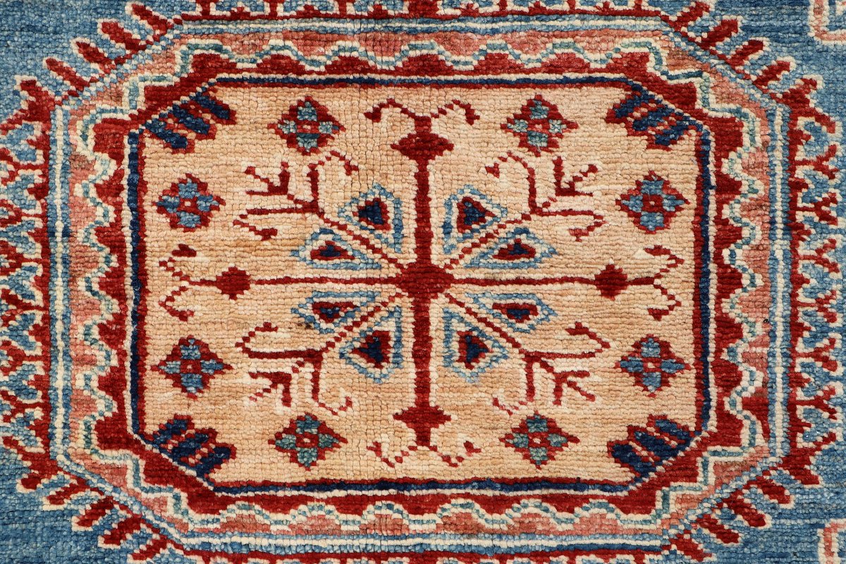 Handgeknoopt Afghaans Super Kazak Wol Tapijt