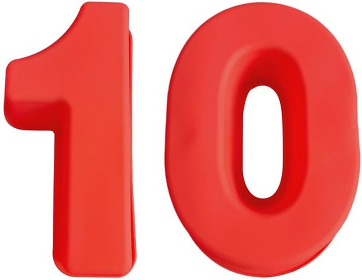 Taartvormen 2 stuks - Siliconen - Cijfers "0" en "1" - Rechthoekig - Bakcomfort - Voedselveilig. - Cijfer Taartvorm