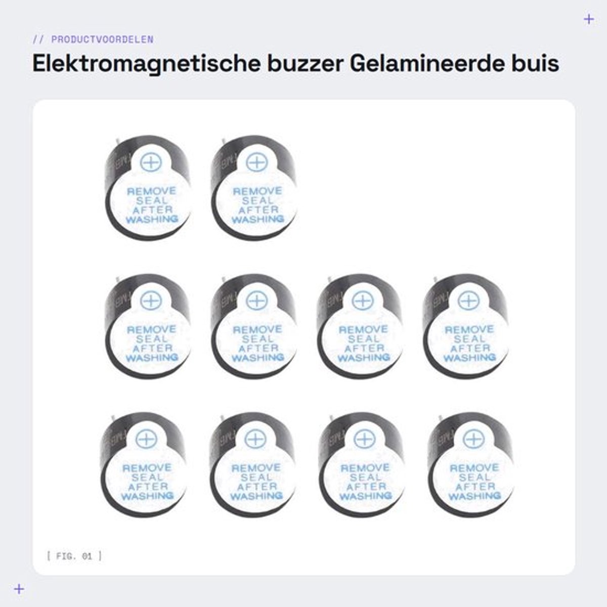 Elektromagnetische buzzer - Gelamineerde buis inzetstuk - Zwart - Alarmgeluid - Hoogwaardige stabiliteit - Geschikt voor smartphone en ta...